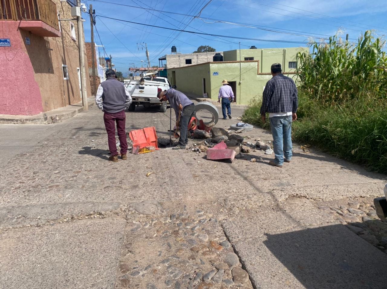 Trabajos en calle Frailes Vallejo